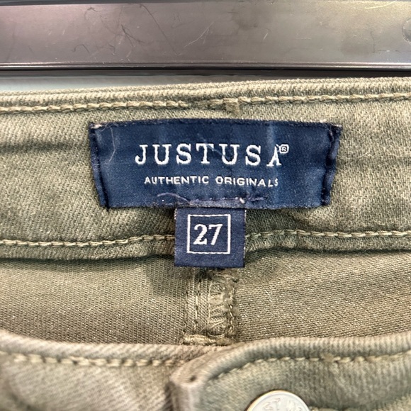 Women’s Just USA olive Mid-rise Skinny Jeans Size 27 - Picture 2 of 4